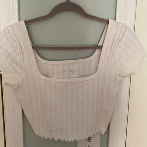 Aerie offline white ruffle top